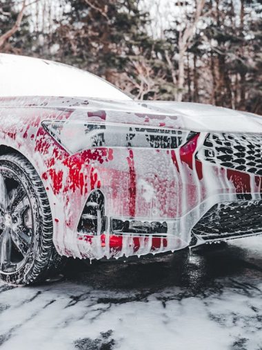 free-photo-of-red-acura-integra-car-covered-in-foam